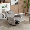 Electric Recliner Chair,Swivel Recliner Armchair,Single Sofa Chair Nursery Glider Recliner With Charge Ports,Lumbar And Neck Support Pillow-Cuddlewood - 3 of 4