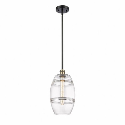Vaz - 1 Light Stem Hung Mini Pendant In Industrial Style-9.88 Inches Tall and 8 Inches Wide