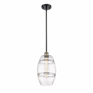 Vaz - 1 Light Stem Hung Mini Pendant In Industrial Style-9.88 Inches Tall and 8 Inches Wide - 1 of 1
