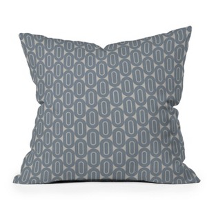 Holli Zollinger Folksong Outdoor Throw Pillow Blue/Linen - Deny Designs - 1 of 3