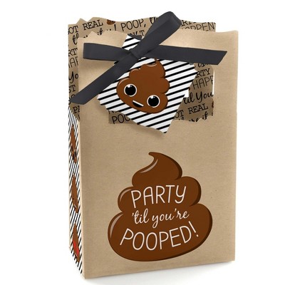 Big Dot of Happiness Party 'Til You're Pooped  - Poop Emoji Party Favor Boxes - Set of 12