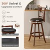 Tangkula 4pcs 30.5" Bar Stools 360° Swivel Bar Height w/ PVC Leather Cushioned Seat - 4 of 4
