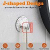 LunaLulinlk 4 Packs Adhesive Wall Hooks, Waterproof Hook Door Hanger, Heavy Duty Stick on Wall Hooks (Silver) - 3 of 4