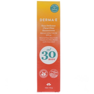 Derma-E Sun Defense Mineral Sunscreen SPF30 Body, 4 oz