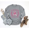 Simply Sage Market Women's Coquette In October We Wear Pink Long Sleeve Garment Dyed Tee - 2 of 3