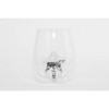 Jeanne Fitz Glitter Icon Stemless Glass Set of 4 Tumblers Silver Star - 3 of 4