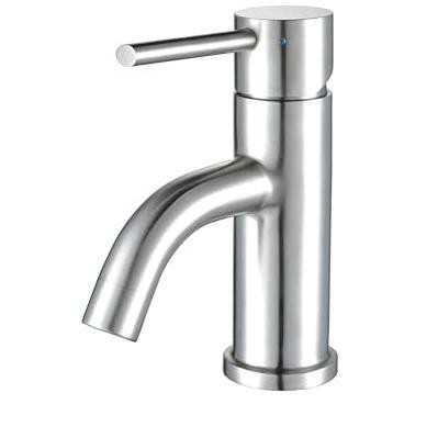 ALFI Waterhaus Solid Stainless Steel, Single Hole, Single Lever Lavatory Faucet with Matching Pop-up Waste