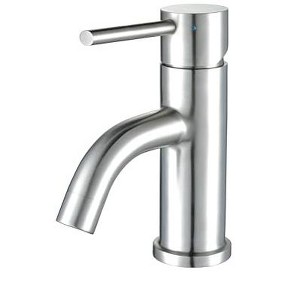 ALFI Waterhaus Solid Stainless Steel, Single Hole, Single Lever Lavatory Faucet with Matching Pop-up Waste - 1 of 4