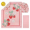The Peanutshell Crib Bedding Set for Baby Girls, Strawberry Sweet, 3 Pieces - 2 of 4