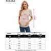 Maternity Shirts Women's Floral Tops Pregnancy Ruched Side Tunic Top - 4 of 4