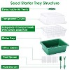 iMountek"10Pcs Seed Starter Tray Kit with 120 Cells, Humidity Dome, Labels & 2 Garden Tools for Germination"Green - 2 of 4