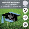 Big Dot of Happiness Light Blue Grad Class of 2025 Outdoor Decorations - Graduation Yard Signs - Set of 8 - 3 of 4