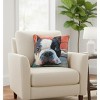 Polyester Accent Pillow MOXLEY BOSTON TERRIER Graphic – 18" by Manual Woodworkers and Weavers - 2 of 3