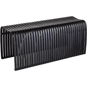 55 Downing Street Verana 42 1/2" Wide Black Finish Modern Bent Bamboo Wood Bench - 1 of 4