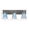 Toltec Lighting Apollo 3 - Light Vanity in  Graphite with 5.5" Fluted Teal Crystal  Shade - 2 of 2
