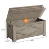 homfan Storage Chest, Wooden Storage Bench with Safety Hinges, Easy Assembly, Large Toy Chest for Entryway, Living Room, Bedroom - 3 of 4