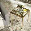 Otto Ginko Leaf Side Table - FOX2595A - Gold/Clear - Safavieh Couture - 2 of 4