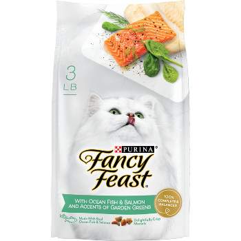 Purina Fancy Feast with Ocean Fish, Salmon & Garden Greens Adult Gourmet Dry Cat Food - 48oz