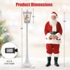 Costway 8 ft Musical Christmas Streetlight with Warm White LED Lights Snowy Effects - 3 of 4