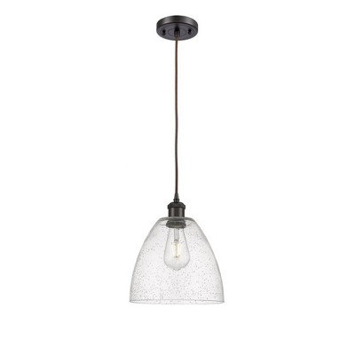 Bristol Glass - 1 Light Mini Pendant In Industrial Style-13.25 Inches Tall and 9 Inches Wide