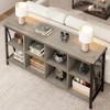8-Cube Storage Organizer Bookshelf, 3-Tier Metal Horizontal Bookcase, 62" Industrial Console Shelf, Storage Bookcase for Entryway and Living Room - 4 of 4