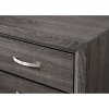 ORRD Contemporary 5-Drawer Tall Chest - Gray Finish Wooden Dresser with Metal Pulls for Bedroom Storage Organization - 4 of 4