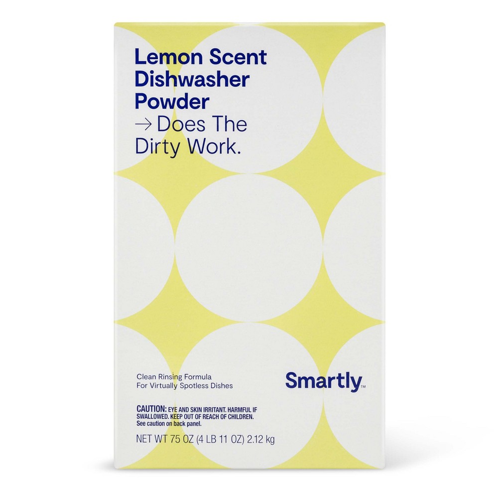 ((Case of 8 box 75 oz)) Lemon Scented Dish Detergent Powder - 75oz - Smartly