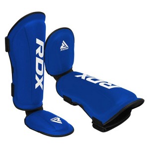 RDX Sports T1 Black Shin Instep Guards Premium Quality For Sparring, Grappling, Martial Arts, Kickboxing, Taekwondo, Karate - 1 of 4