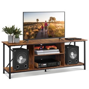 GALAXHERO TV Stand for 65 Inch TVs, 55" Industrial TV Console with Open Shelf, Entertainment Center for Living Room - 1 of 4