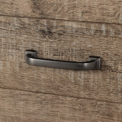 Weathered Oak 2-Drawer Farmhouse Nightstand