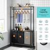 Laundry Sorter, 3 Bag Laundry Basket with Clothing Rack, 3×13 Gallon Sorting Hamper, with Adjustable Shelves for Laundry Bedroom Bathroom - 3 of 4