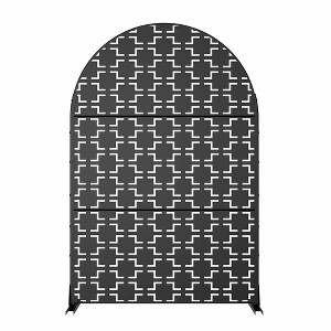 Lirago Black 72 in. Galvanized Metal Outdoor Privacy Screens Garden Outdoor Fence - 1 of 4