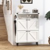 Shoe Cabinet with 2 Flip Drawers & Open Storage - 2 of 4