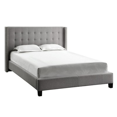 Madison Wingback Platform Bed Queen Smoke - Inspire Q