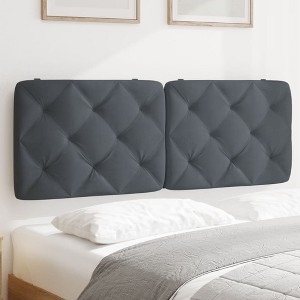 vidaXL Headboard Cushion Dark Gray 53.9" Velvet - 1 of 4