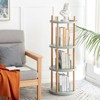 NicBex Rotating Bookshelf with Acrylic Plate Bookcases for Living Room Home Office - 2 of 4