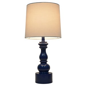 Turned Table Lamp with Touch On/Off Navy - Pillowfort , Size: Lamp Only, Blue