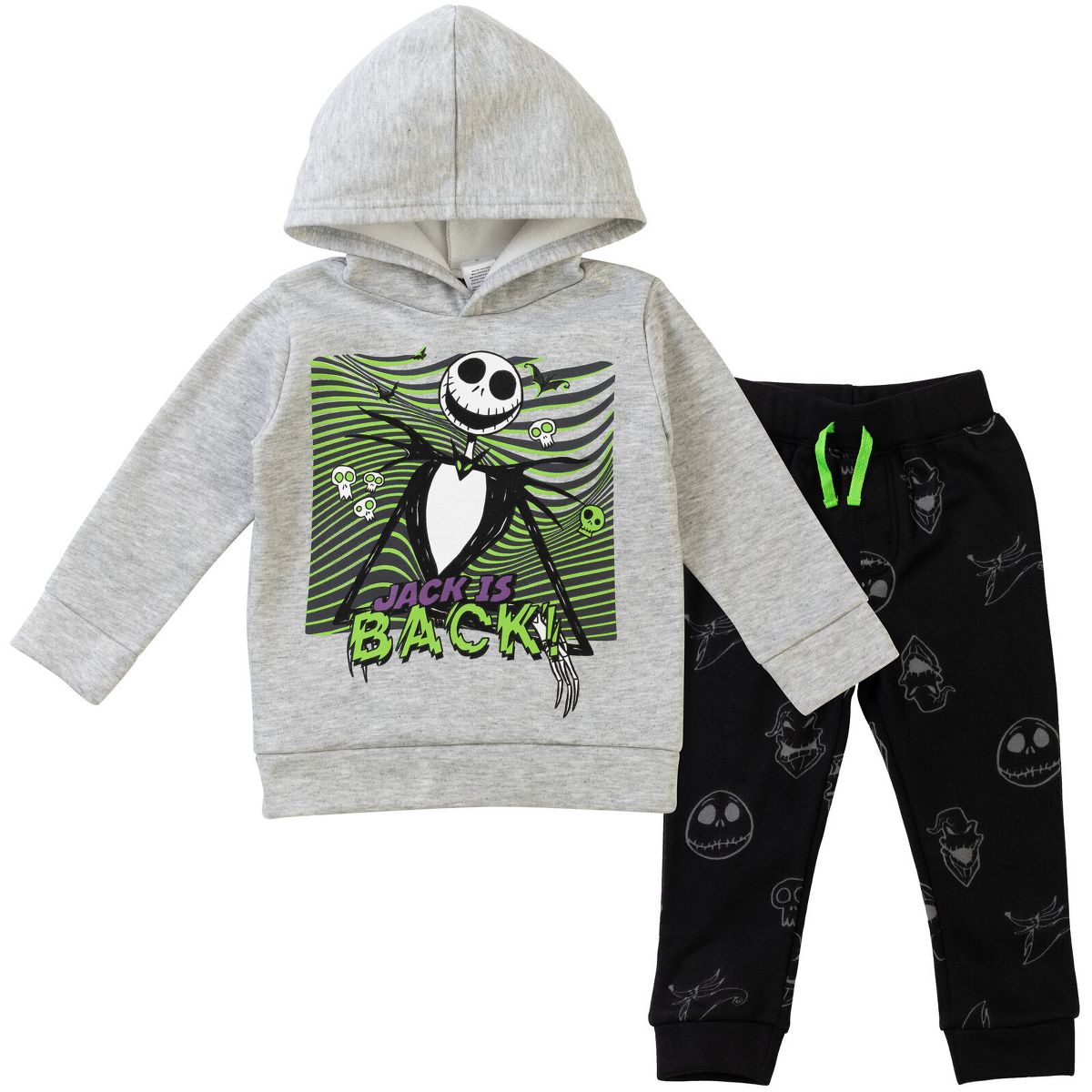 Disney Nightmare Before Christmas Toddler Boys' Fleece 2-Piece Hoodie and Joggers Set