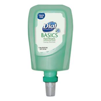 Dial Professional Basics Hypoallergenic Foaming Hand Wash Refill for FIT Touch Free Dispenser, Honeysuckle, 1 L