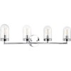 Progress Lighting Signal Collection 4-Light Bath Vanity in Polished Chrome with Clear Glass Shades - 4 of 4