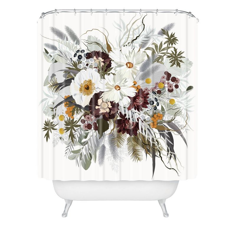 Iveta Abolina Ruby Autumn Shower Curtain White - Deny Designs, 1 of 7