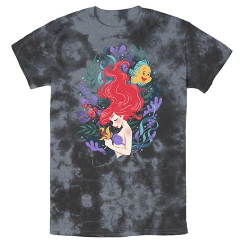 Men's The Little Mermaid Artistic Underwater Ariel T-shirt - Tie Dye ...