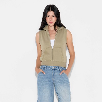 Женские жилеты Wild Fable Women's Zip-Up Fleece Vest - Wild Fable™ Dark Taupe XXS — фото 2