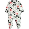 Disney Mickey Mouse Baby 2 Pack Zip Up Sleep N' Play Coveralls Newborn to Infant - 3 of 4