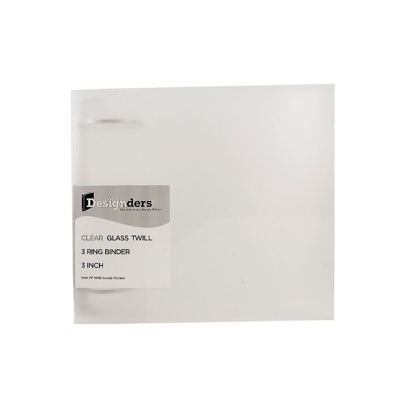 JAM Paper Standard 3" 3-Ring Flexible Poly Binder Clear 821T3CL, 2 of 4