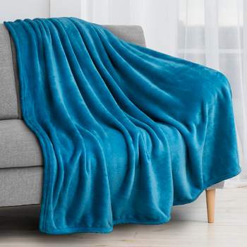 PAVILIA Luxury Fleece Blanket Throw for Bed, Soft Lightweight Plush Flannel Blanket for Sofa Couch