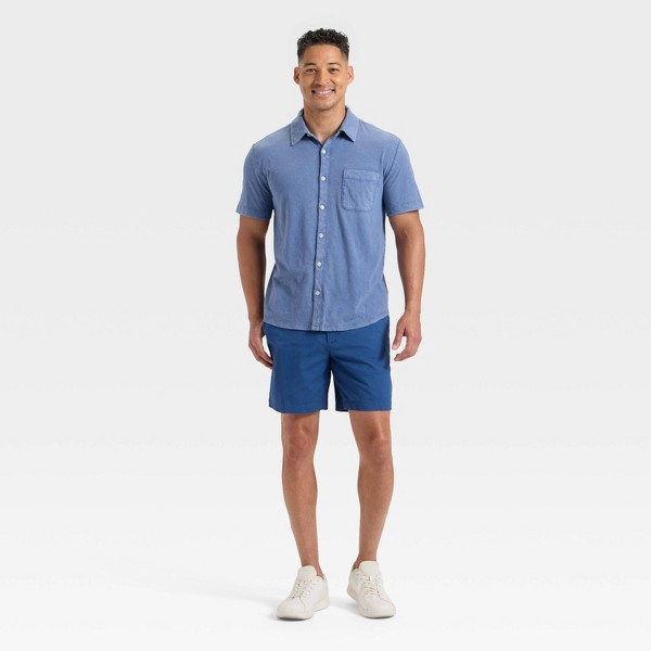 Camisa de botones de manga corta de tejido slub para hombre - Goodfellow & Co™ 3