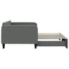 vidaXL Daybed With Trundle Dark Grey 100% Polyester, Metal, Solid Wood - 3 of 4