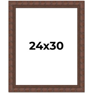 PosterPalooza | 24x30 Wide Bamboo Picture Frame, UV Acrylic, 4 Finishes - Brown, Black, Silver, and Natural - 1 of 4