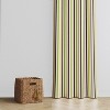 Bacati - Mod Stripes Green/yellow/chocolate Cotton Printed Single Window Curtain Panel - image 2 of 4